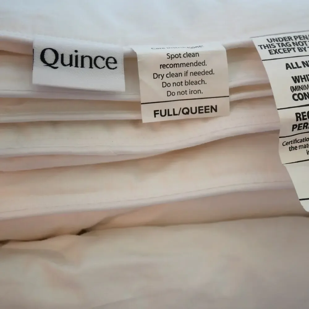 Quince Duvet Insert Full Queen All Season Premium Down Alternative NEW